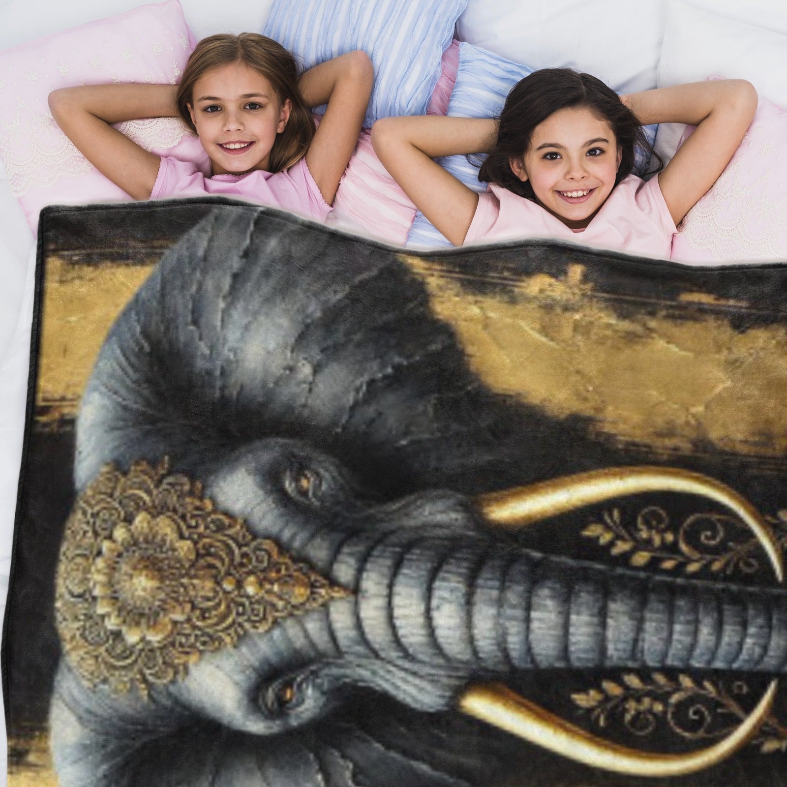 Customized (personalization) Elephant Blanket